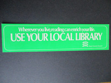 1980s BOOKMARK ESSEX Use Your Local Library South Woodham Ferrers New Town
