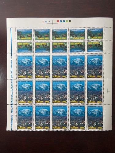 Romanian postal stamps - romanian, sheet