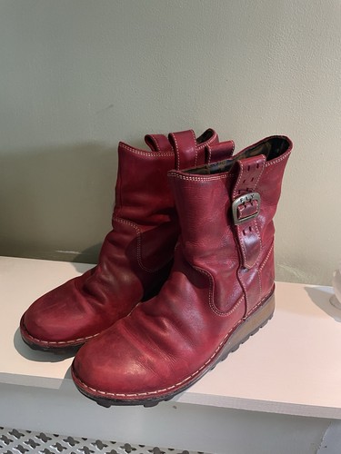 Fly london red - london, leather