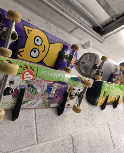 Skateboard angled display wall - skateboard,