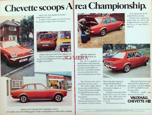 Vauxhall chevette saloon car - vauxhall, 'chevette'