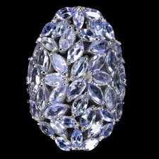 Silver Ring Blue Tanzanite