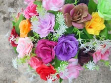 Joblot of 100 pcs MIXED COLOUR  artificial single ROSE flowers  new wholesale