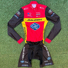 Team Raleigh Primal LS Aero TT Time Trial Cycling Bike Speed Skin Suit ~ XS