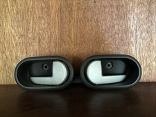 FORD FIESTA MK6 / FUSION (02-08) PAIR 2x SILVER INTERIOR DOOR HANDLES LEFT RIGHT
