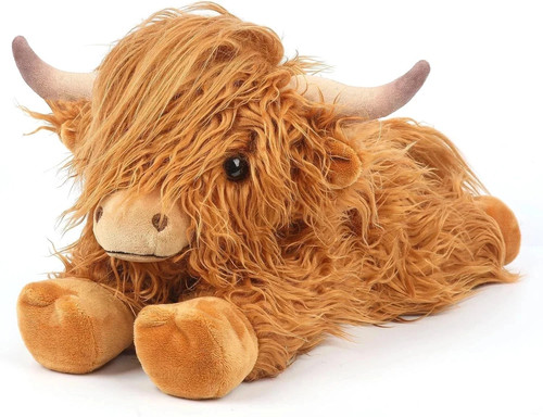 Highland cow weighted stuffed - highland,