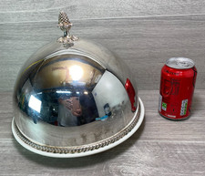 Antique Silver Plated Meat Dome stamped THF food cover