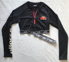 Ellesse Long Sleeve Crop Top Ladies Size UK 12