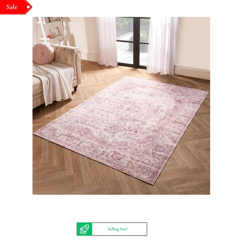Pink vintage rug 80x150cm - vintage,