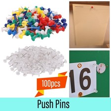 Push Pins Clear/ Colored Thumb