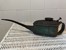 Vintage green metal oil can - vintage,