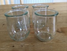 Set of 4 x 125g Glass Bonne Maman Yoghurt/Yogurt Pots