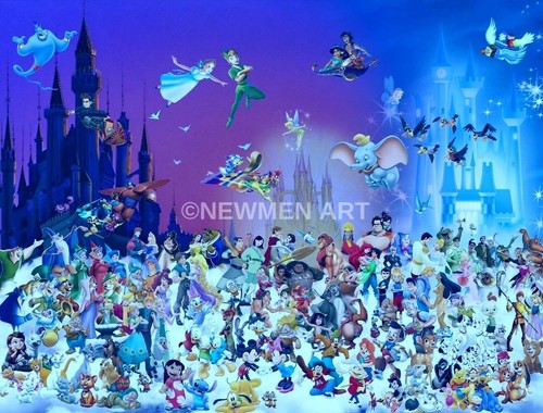 Disney blue all characters - disney,