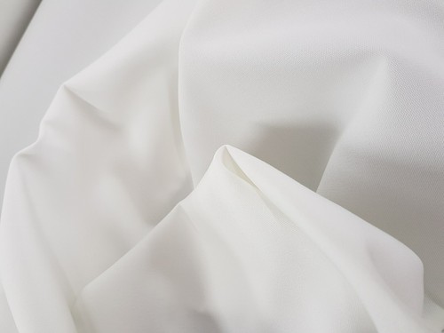 White polyester canvas fabric - white,
