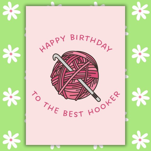 Crochet birthday card best - crochet,
