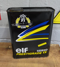 Vintage French Elf Prestigrade TS Renault F1 World Champion Oil Tin 2 Litre EL24