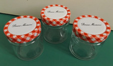 3 JAM JARS BONNE MAMAN CLEAN EMPTY 250g  200ml WEDDINGS CRAFTS PRESERVES CHUTNEY