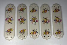 Quinnell Leatherhead - 5 x Door Finger Plates Ceramic - Parrot Tulip -  29 x 8cm
