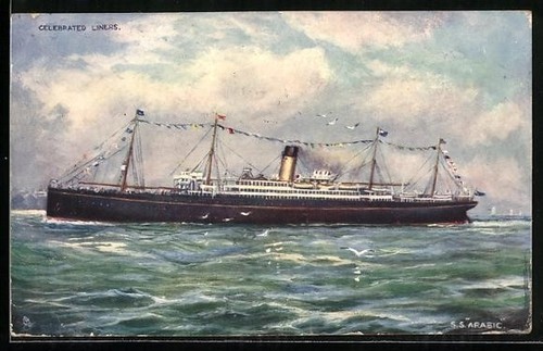 Artist postcard white star - artist's,