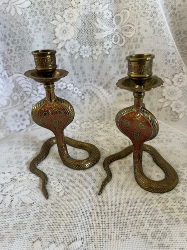 Brass indian cobra - brass, pair