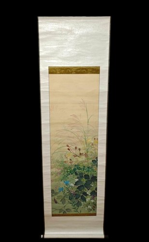 Japanese scroll kakejiku silk - kakejiku,
