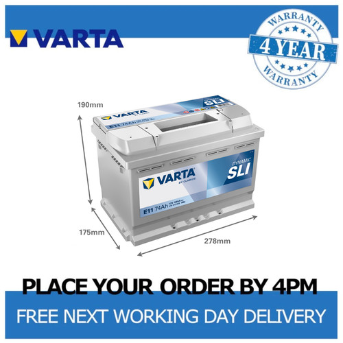 E11 car battery 12v varta - battery,