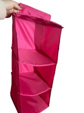 hanging closet organizer pink / girls x3 shelves