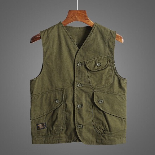 Men cargo gilet waistcoat - men's,