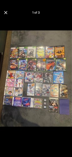 Various empty games cases with - empty,