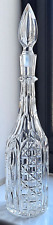 ANTIQUE CRYSTAL GLASS DECANTER TALL GOTHIC CUT - SPIRE STOPPER c.1860