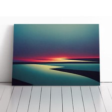 Abstract Ocean Scene Canvas