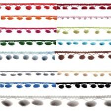 20mm Pom Pom Trim Fringe Bobbles Balls Craft Lace Sewing Accessories