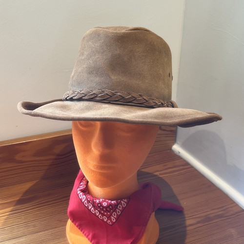 Vintage genuine suede leather - genuine,