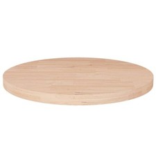 Solid Wood Oak Round Table Top Untreated Table Top Multi Colours/Sizes vidaXL