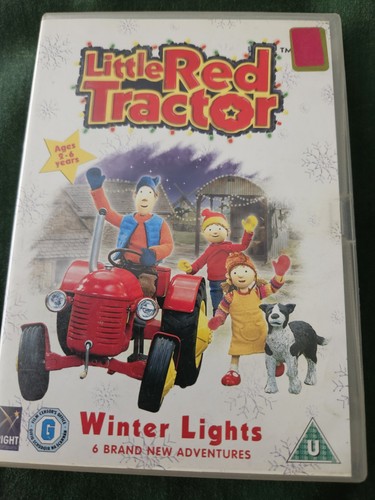 Little red tractor - tractor, winter