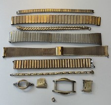 Vtg Gold Filled & RGP Wrist Watch Bands Tops 1/20 Scrap gold recovery Lot READ