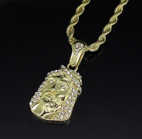 Iced jesus piece pendant - iced,