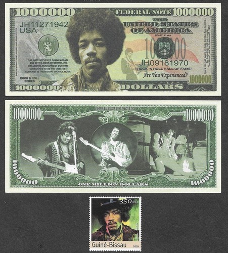 Jimi hendrix stamp - issue, (mnh