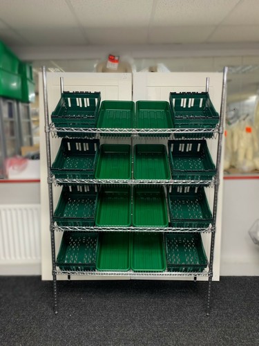 Fruit veg shelving unit - shelving,