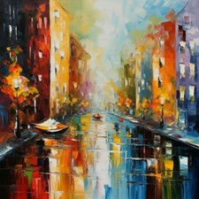 Abstract Oil Painting Luxury