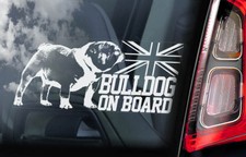 Bulldog car sticker - bulldog, sticker,