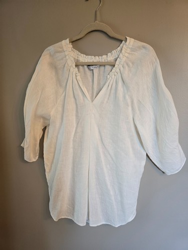 Zara 100 linen - zara, white