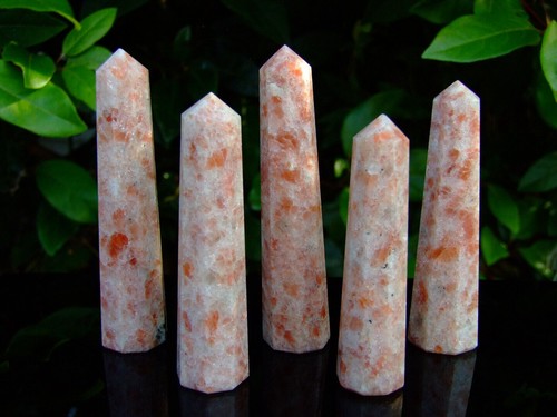 Sunstone obelisk polished - sunstone,