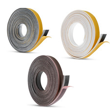 Intumescent Strips Fire Door Strip Smoke Seal 5.2M with Brush White Brown Grey