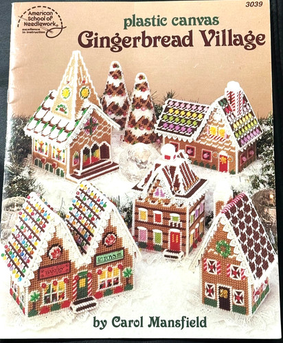 Gingerbread village plastic - gingerbread,