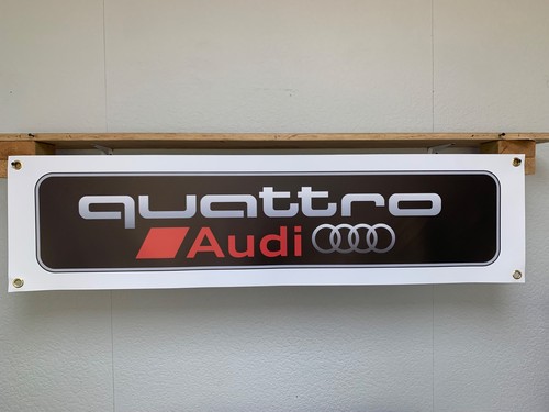 Audi quattro car banner garage - quattro,