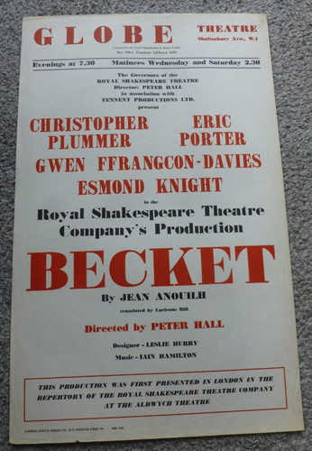 Becket christopher plummer - becket,