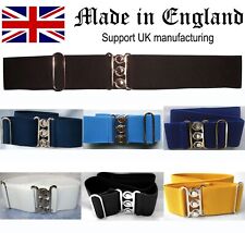 Nurses Belt Elastic UK MADE Quality Black White Navy Hospital Blue Royal Yellow