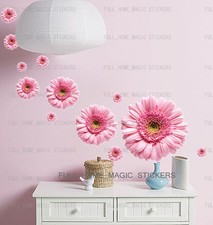 12X PINK GERBERA FLOWERS WALL