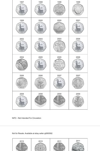 Coin collecting sheets 50p - collecting,